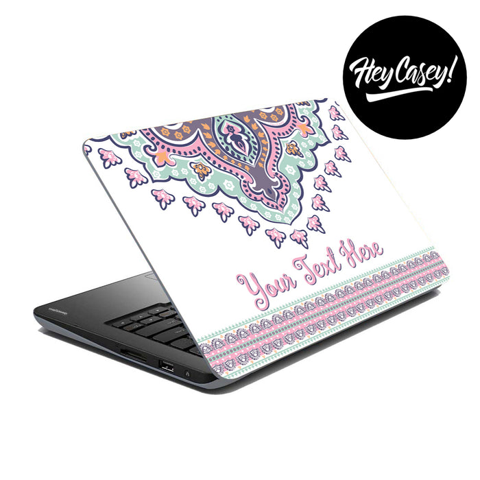 vinyl laptop skin with a mandala design