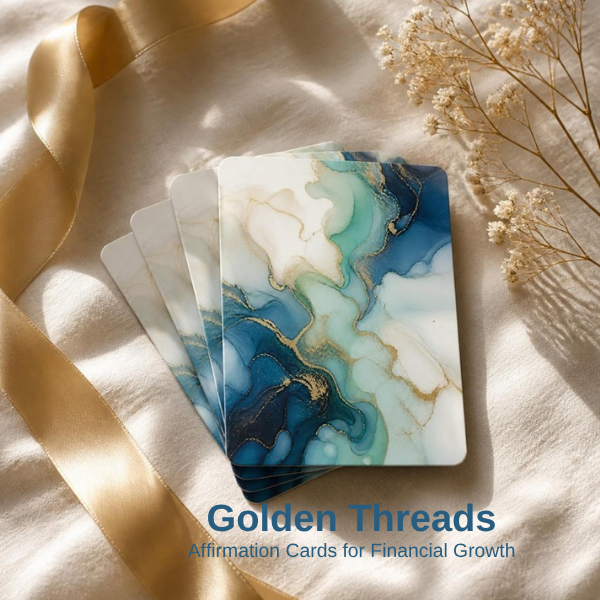 Golden Threads Gift Bundle – Financial Growth Cards & Custom Photo Money Box