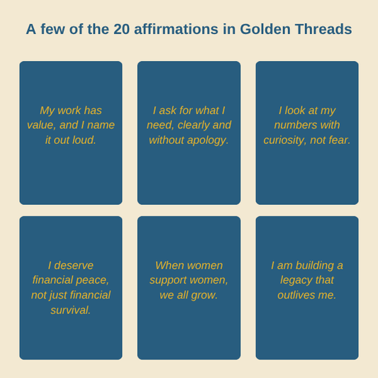 Golden Threads | Affirmation Cards for Financial Growth