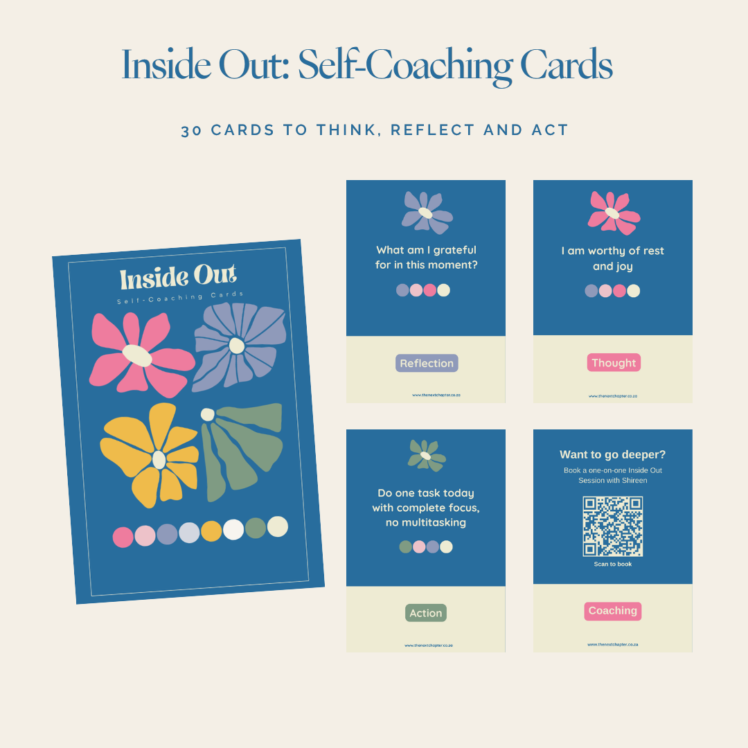 Inside Out: Self-Coaching Cards deck with Reflection, Thought, Action and booking cards