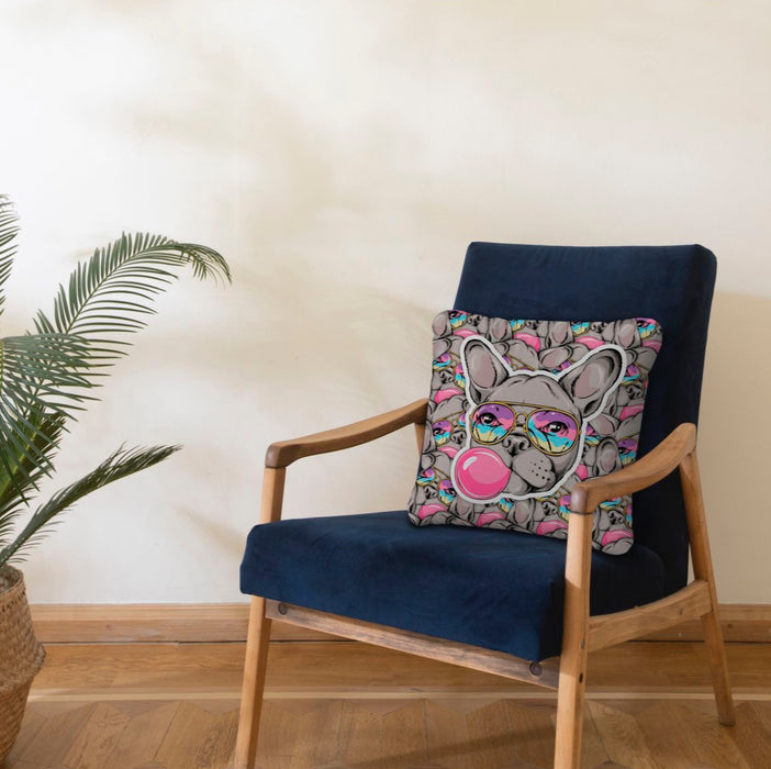 Sticker-Style Printed Pillow – Fun Pop Art Pillow (Custom Option Available!)