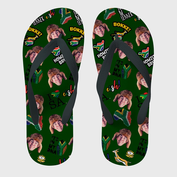 🇿🇦 Bokke Fan Flip Flops – Custom & Non-Custom Options
