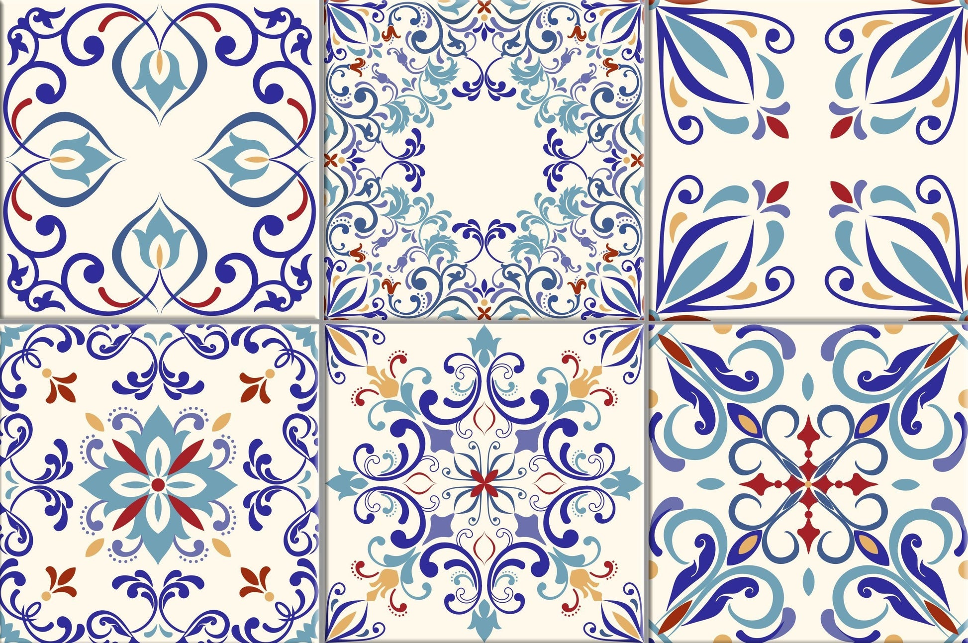 Tilevera Blue Teal Tile decals