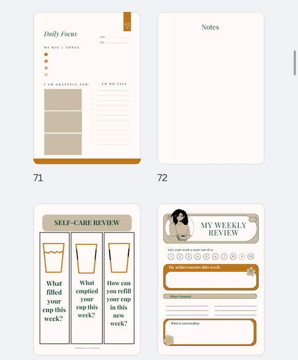 2025 A5  Planner & Wellbeing Journal