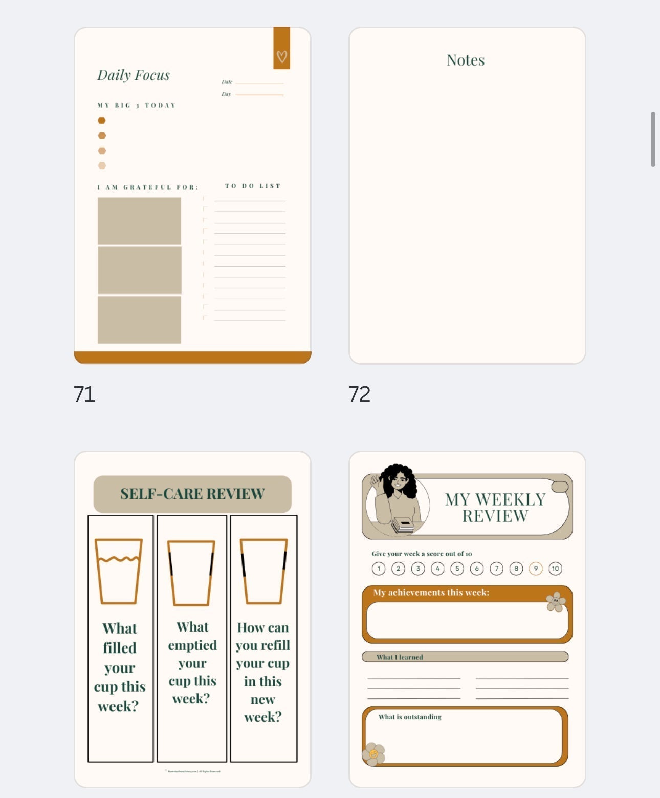 Annual Planner and Notebook Bundle