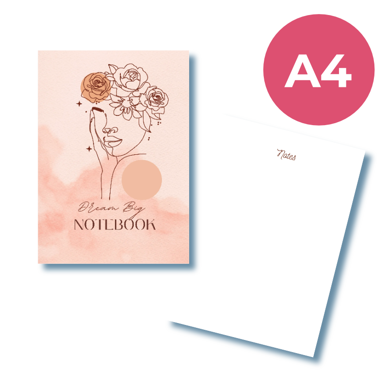 Dream Big A4 notebook for women