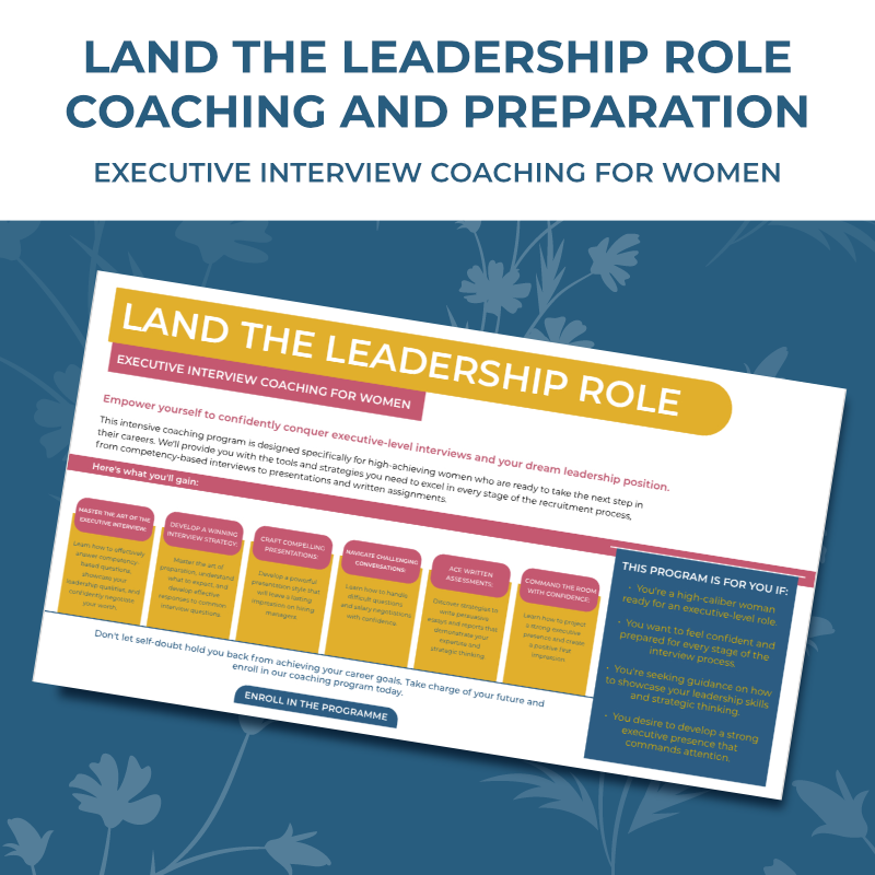 Executive Interview Coaching for Women