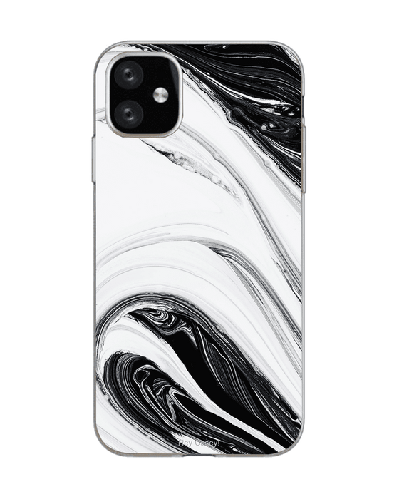 Hey Casey! Black Swirl Phone Case for iPhone Samsung Huawei