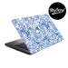 vinyl laptop skin with blue delft design
