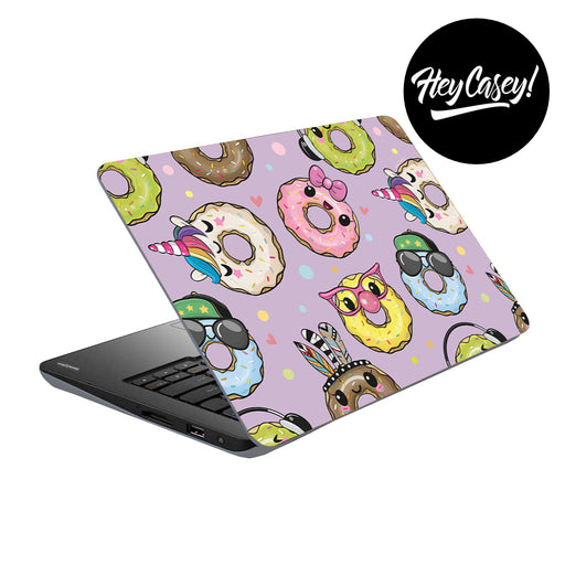 vinyl laptop skin with cute donut design