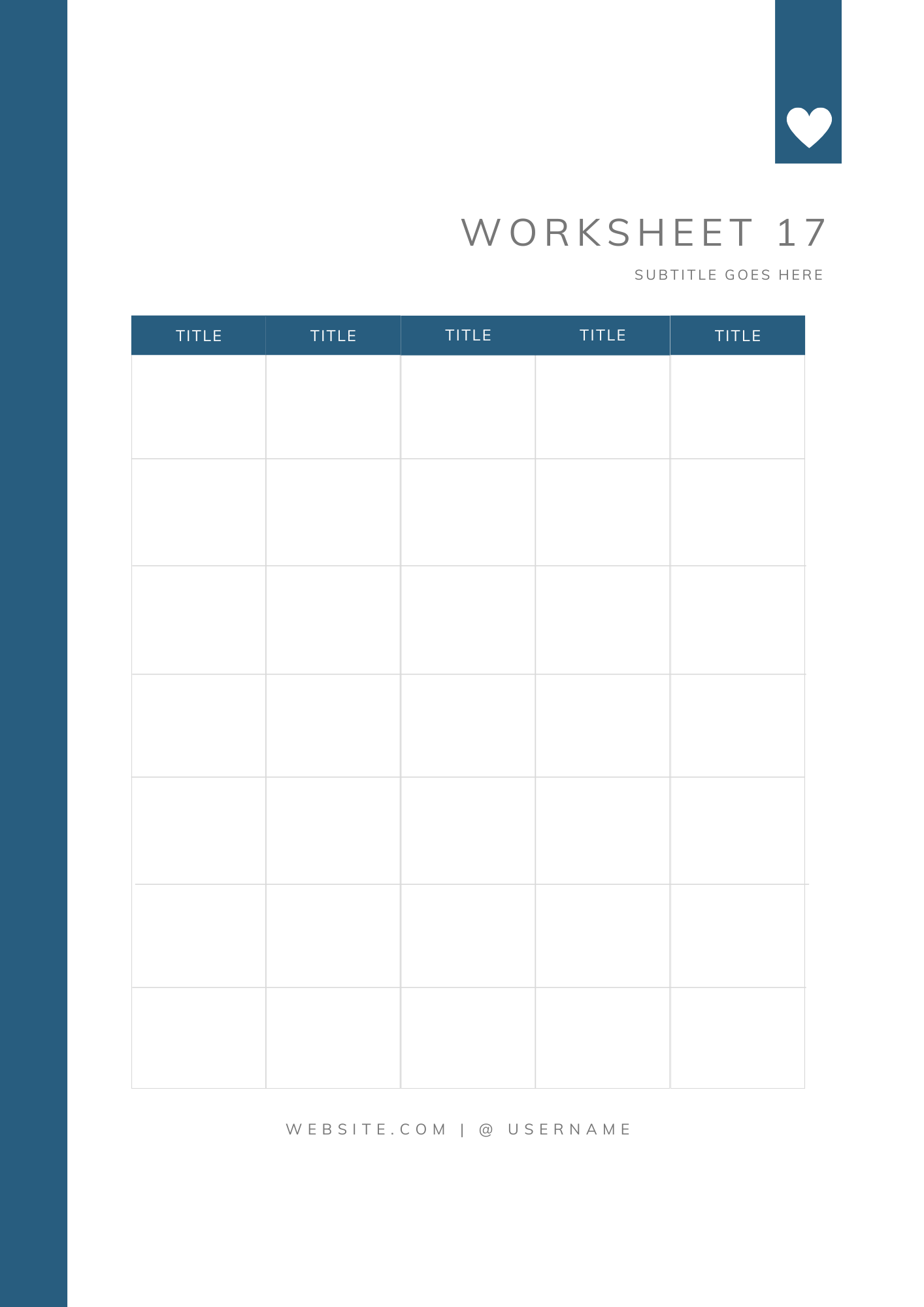 Workbook Template