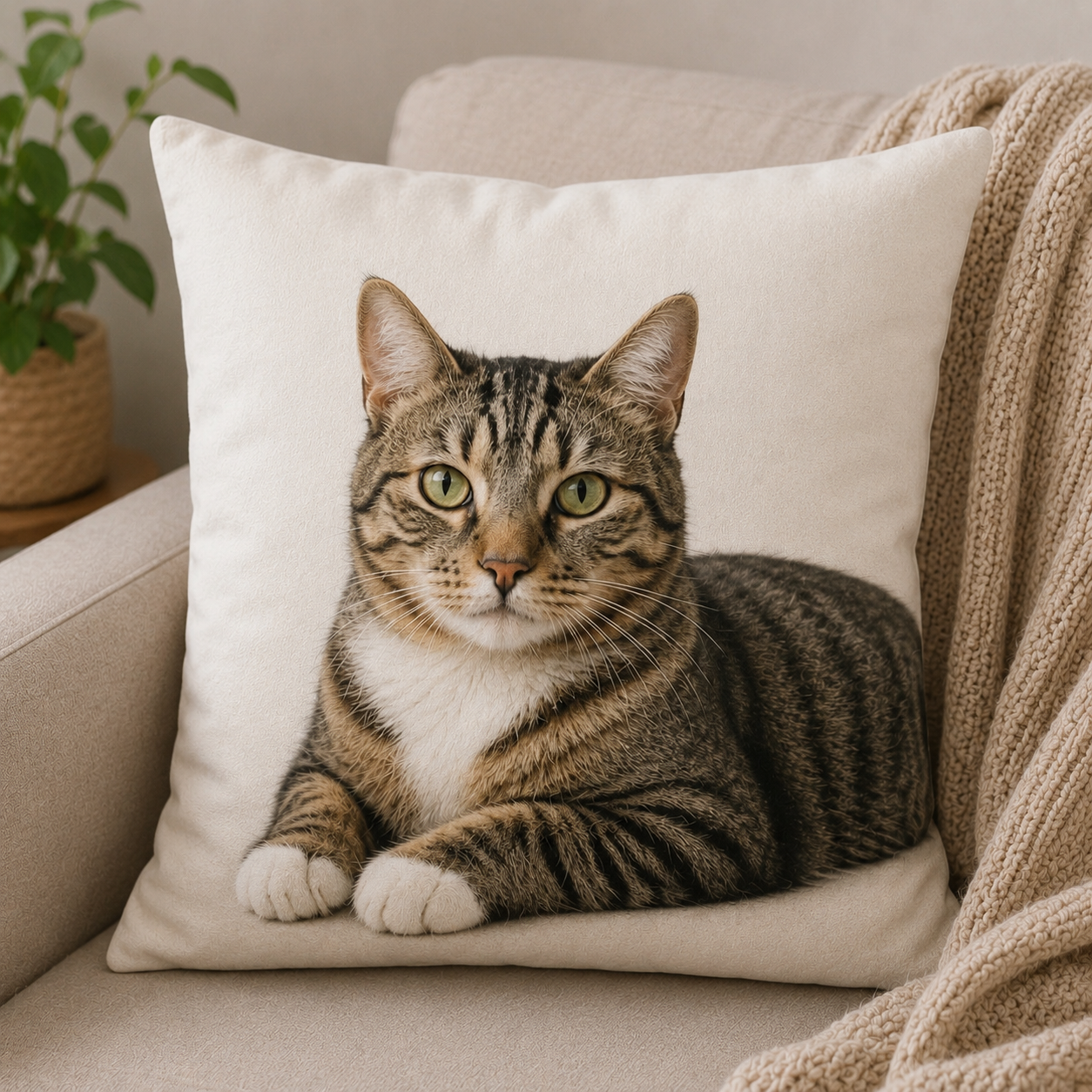 Custom Photo Cushion of Your Favourite Pet, Face or Moment (25cm or 40cm)