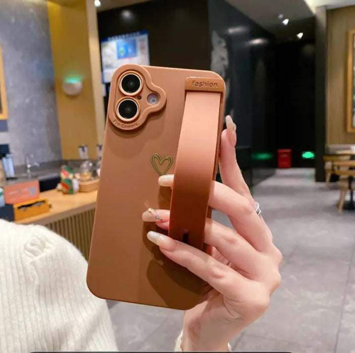 Protective Heart Grip Phone Case – Compatible with iPhone 11 to iPhone 16