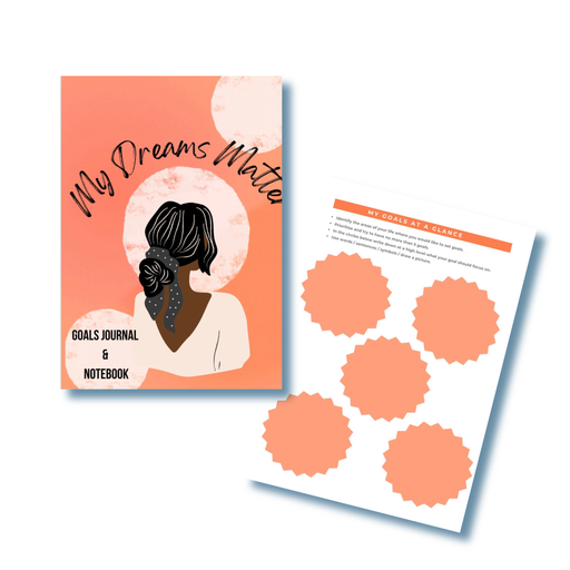 Journal with space for managing goals