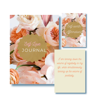 Self Love Journal and Affirmation Card Set