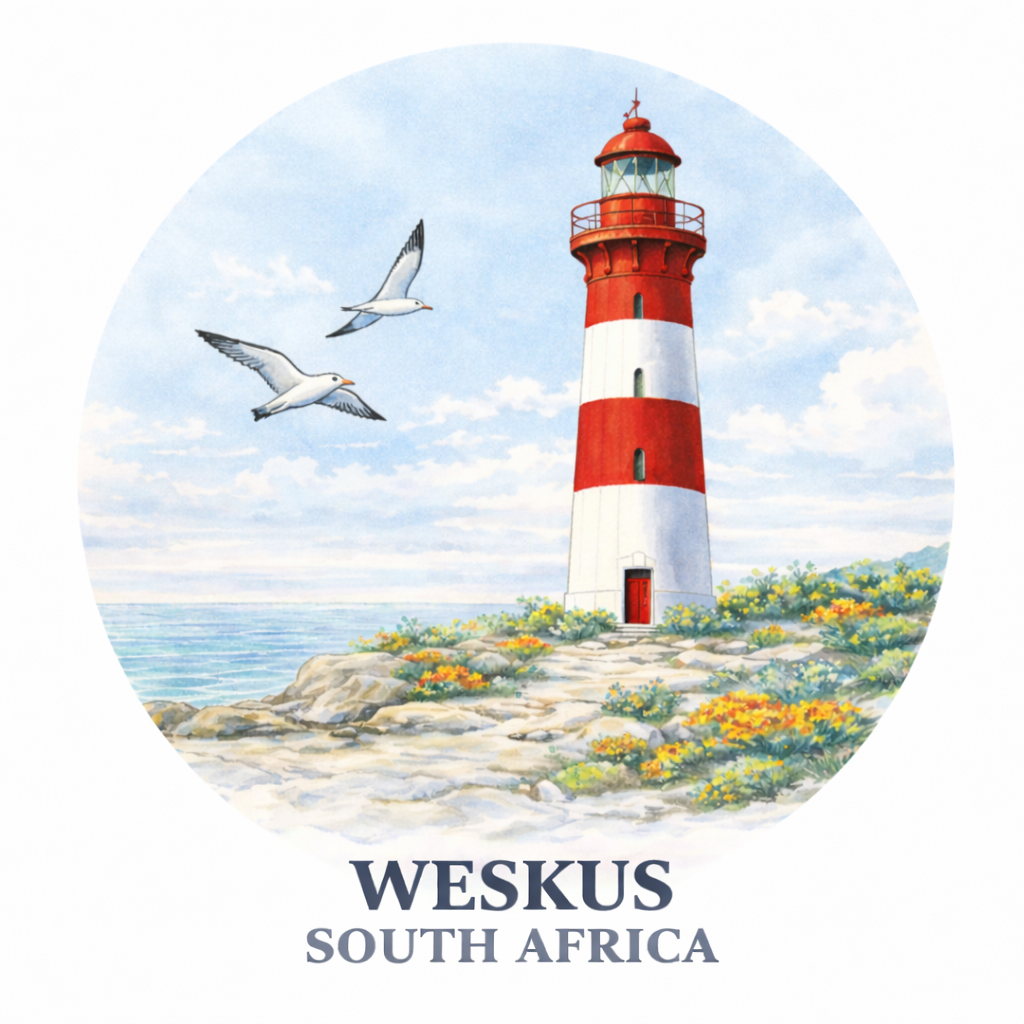 West Coast Collection:  Set of 6 glass Weskus coasters