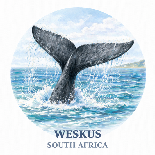 West Coast Collection:  Set of 6 glass Weskus coasters