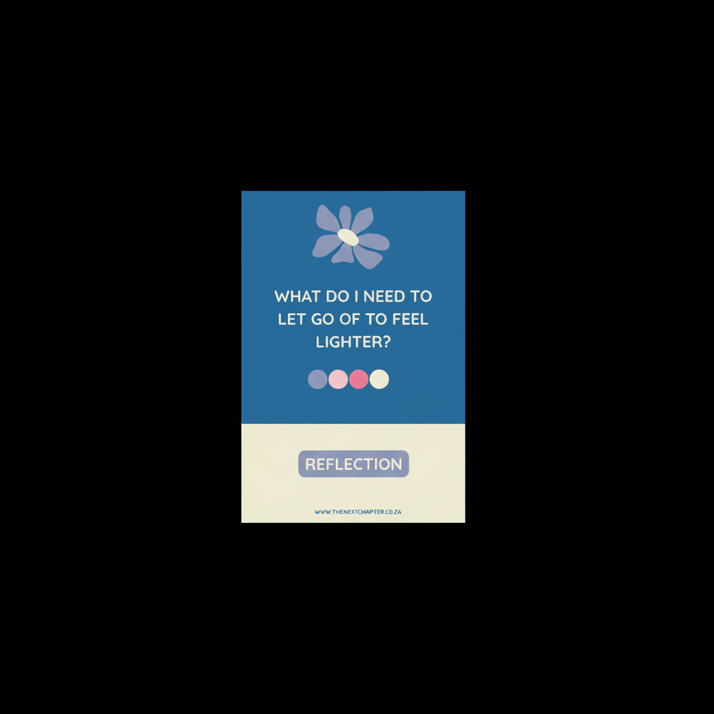 Affirmation card on black background