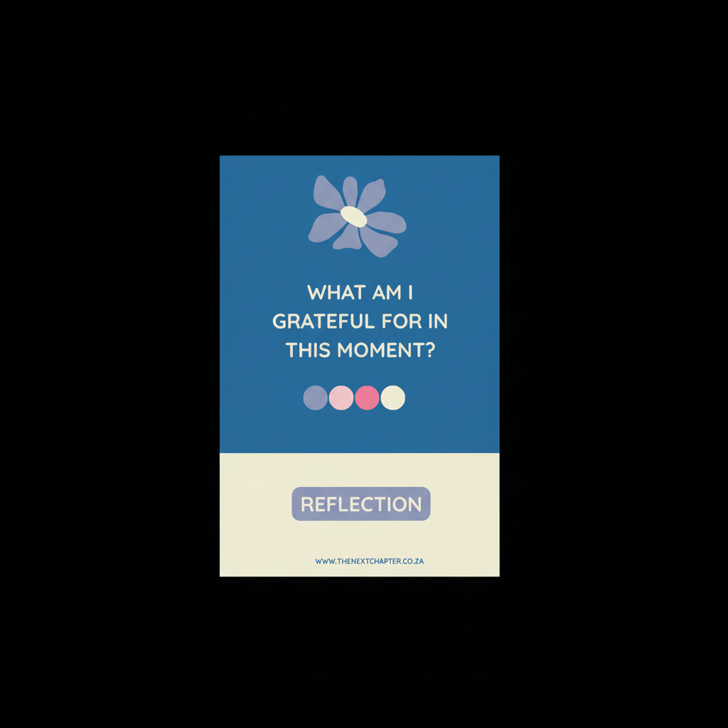 Affirmation card on black background