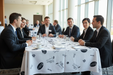 Corporate Conference with Branded Tablecloth