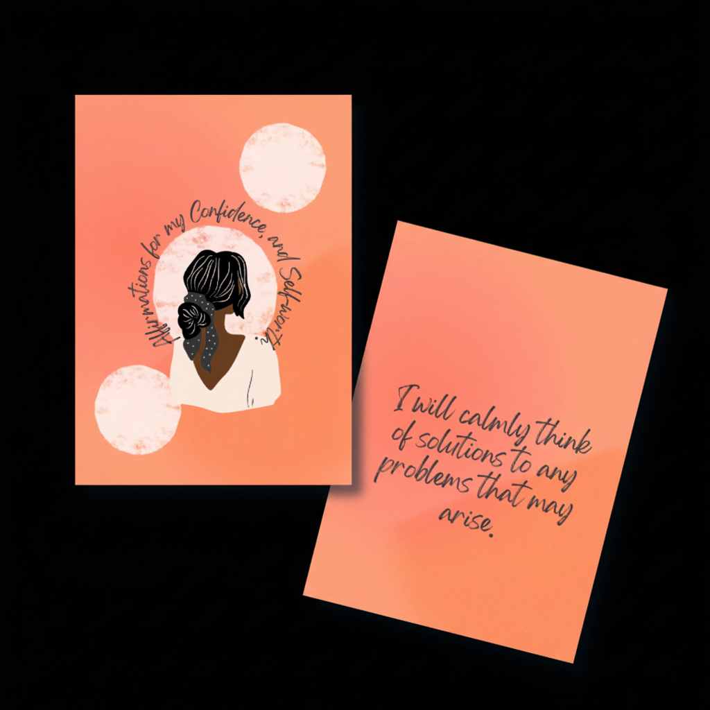 My Dreams Matter Affirmation Cards on black background